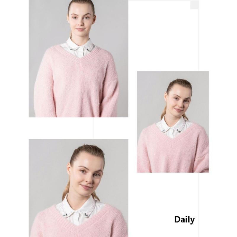 Eleganter Perlen-Falscher Kragen Bequemes Chiffon-Gewebe Abnehmbarer Kragen für Damen Mode Formeller Anlass und Tägliches Tragen