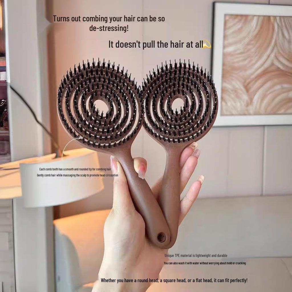 Hollow Bristle Lollipop Massage & Styling Comb - Fluffy, Smooth Hair Comb