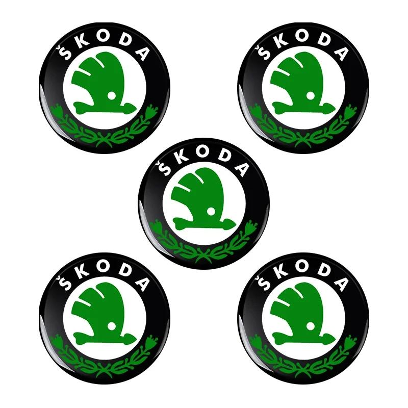 XLM4 14mm Car Remote Key Emblem Badge Radio Button Sticker For Skoda Octavia MK2 MK1 2 3 A5 A7 A8 Fabia Karoq Superb Rapid Kamiq