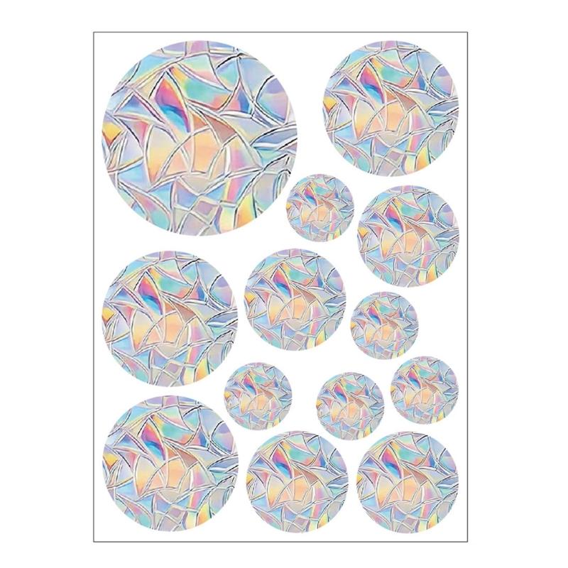 

Призмы Наклейка на окно ПВХ Наклейка против столкновений Защита от птиц Наклейки на окно Радужная наклейка на дверь/окно Остановите птиц