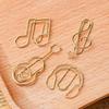 50Pcs Note Paper Clips Stationary Clips File Folders Clamp Mini Paper Clips Music Note Shaped Paper Clip for Home Office