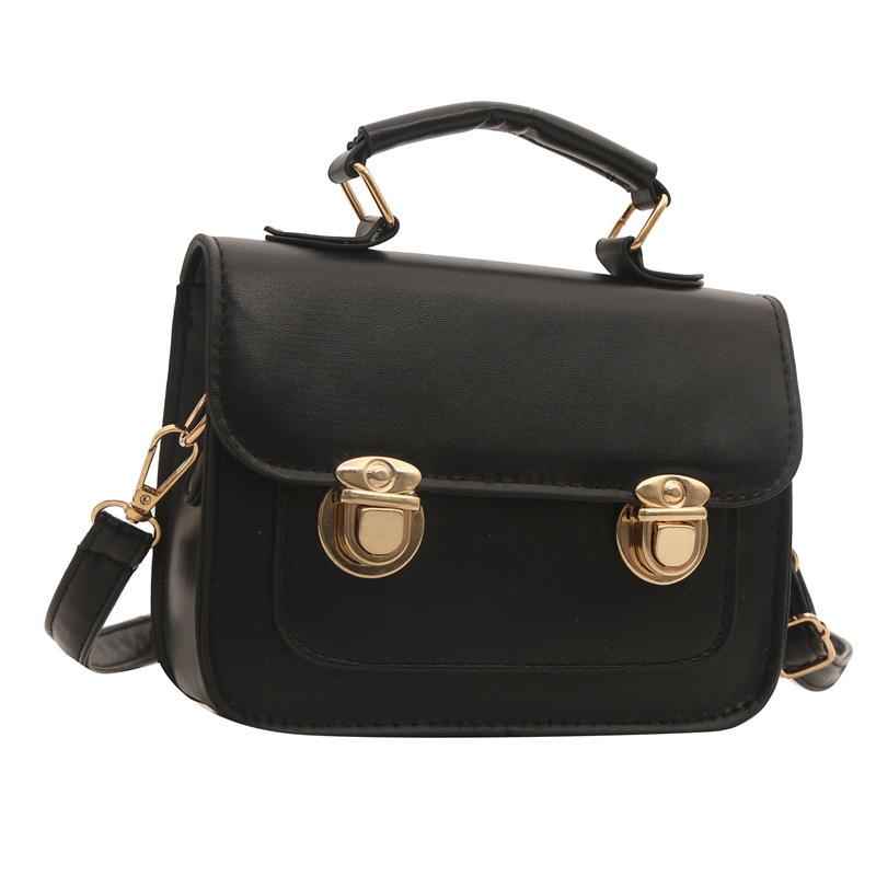 

Женская сумка 2024 года, новая модная текстура, модная ретро-сумка, универсальная, через плечо, портативная, почтальон, маленькая квадратная сумка чёрный