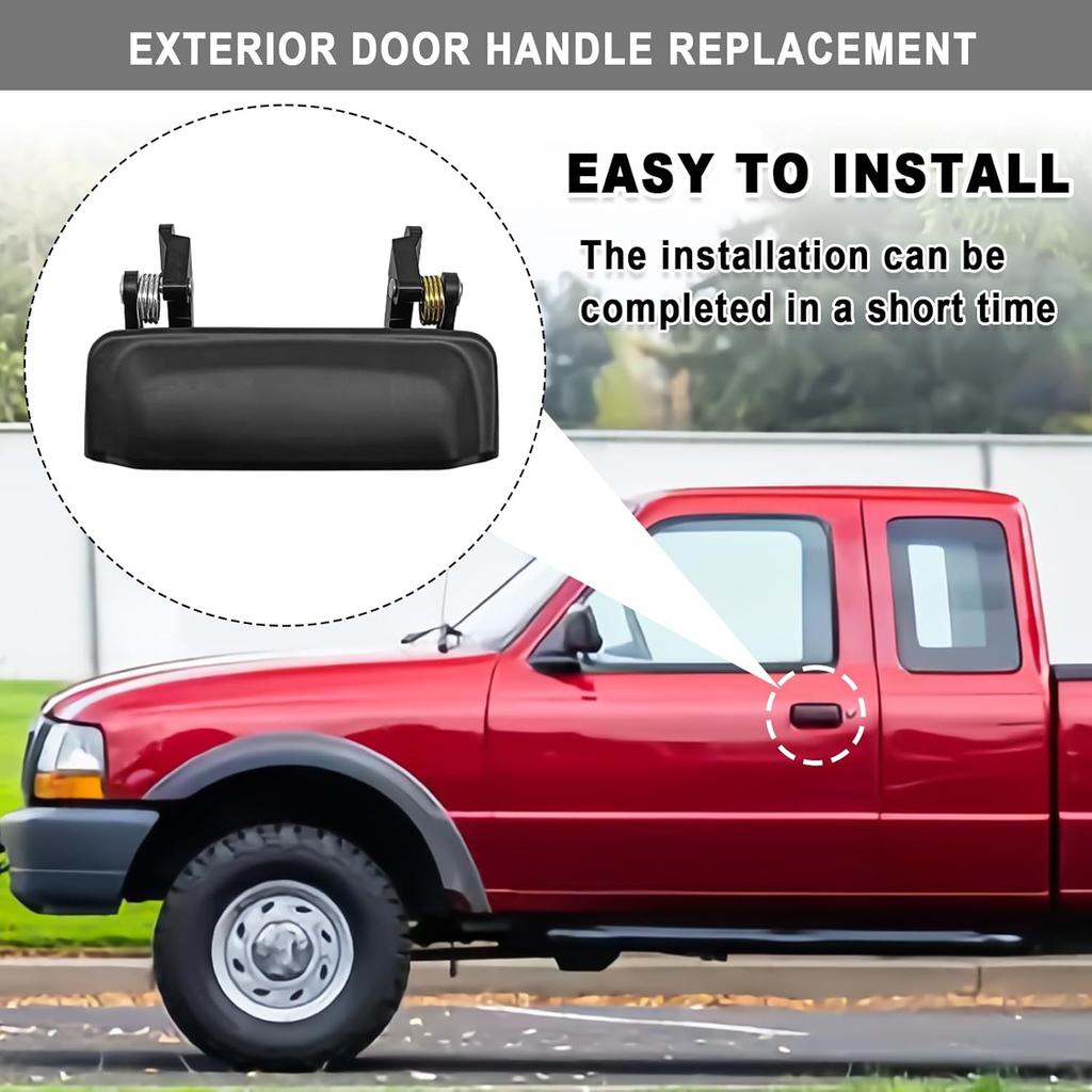 Exterior Door Handle Front Outside Left Driver Door Handle and Right Passenger Side Door Handle Replaces 2L5Z1022404BAA Compatible with Fo-rd Ranger