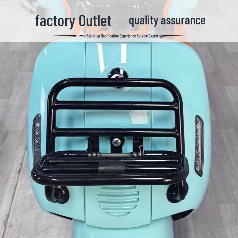 QJ Sunshine 125 Front & Rear Rack with Backrest and Exhaust Guard