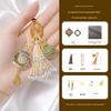 Song Dynasty Brocade Keychain DIY Kit - Wish-Fulfilling Baoxiang Flower Ornament