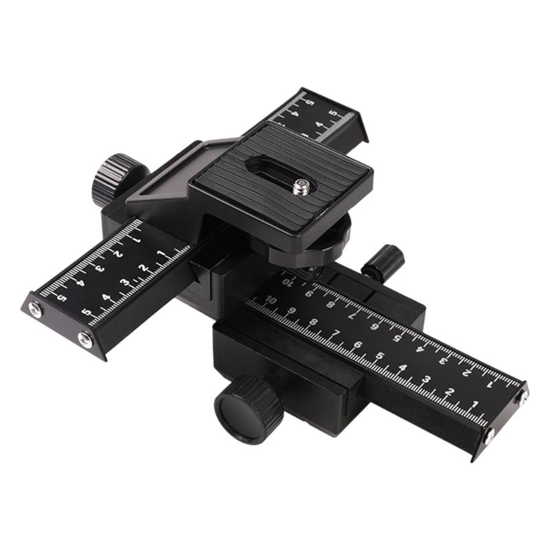 4 Way Macro Focusing Rail Slider Camera Slider Macro Focusing Rail Slider with 1/4inch Mounting Screw for Close Up 1