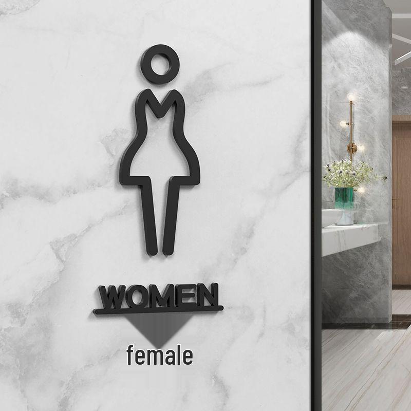 Niestandardowe znaki toaletowe: Kreatywne naklejki na toaletę do biura i hotelu dla mężczyzn/kobiet