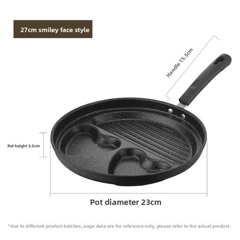 

Четырехсекционная сковорода для жарки яиц в форме сердца с антипригарным покрытием для универсальных плит Smiley face style