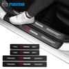 4 stuks Koolstofvezel Auto Drempel Bescherming Sticker Kofferbak Krasbestendig voor Mazda 3 CX3 CX4 CX5 CX7 CX8 CX9 CX30 RX7 Atenza Axela