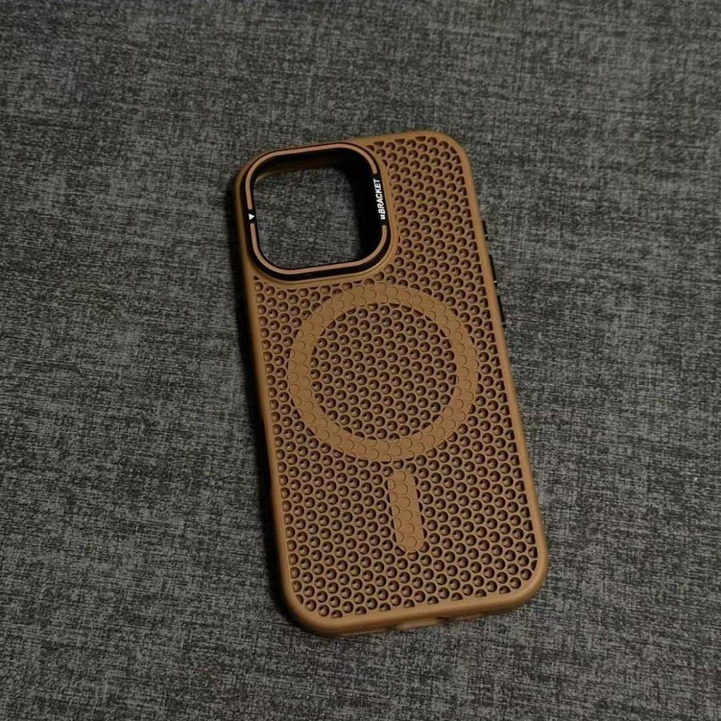 iPhone 17 Pro Max Magnetic Honeycomb Lens Holder Anti-drop Case