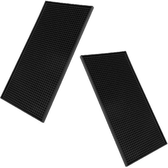 LOGJAM 2PCS Bar Mat 6" x 12" for Countertop, Small Rubber Bar Mats for Bartending Cocktail Bars Restaurants Kitchen