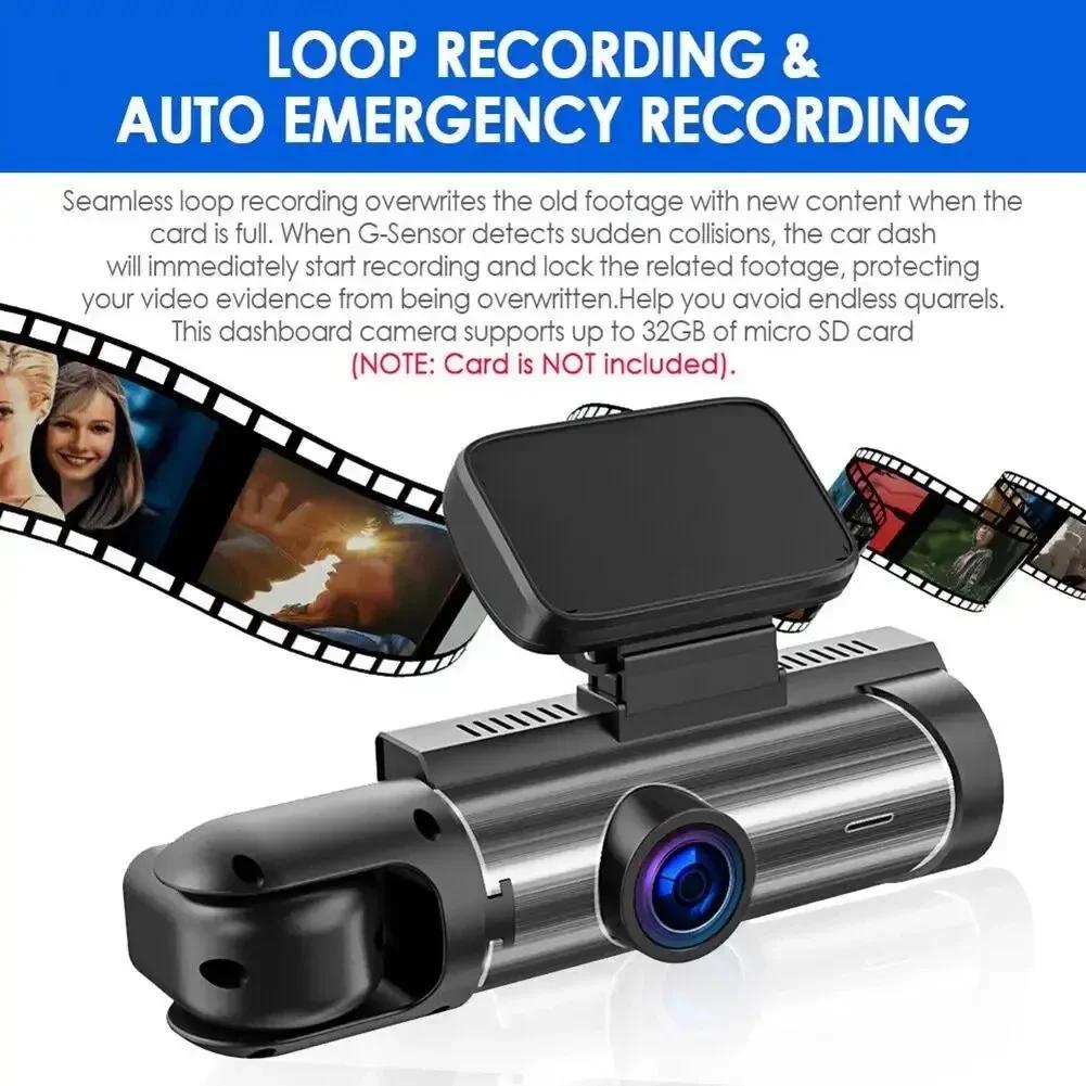 1080P Car DVR Dash Cam with WiFi, Dual Cameras, Video Recorder, Rearview Camera, Automotive Accessories