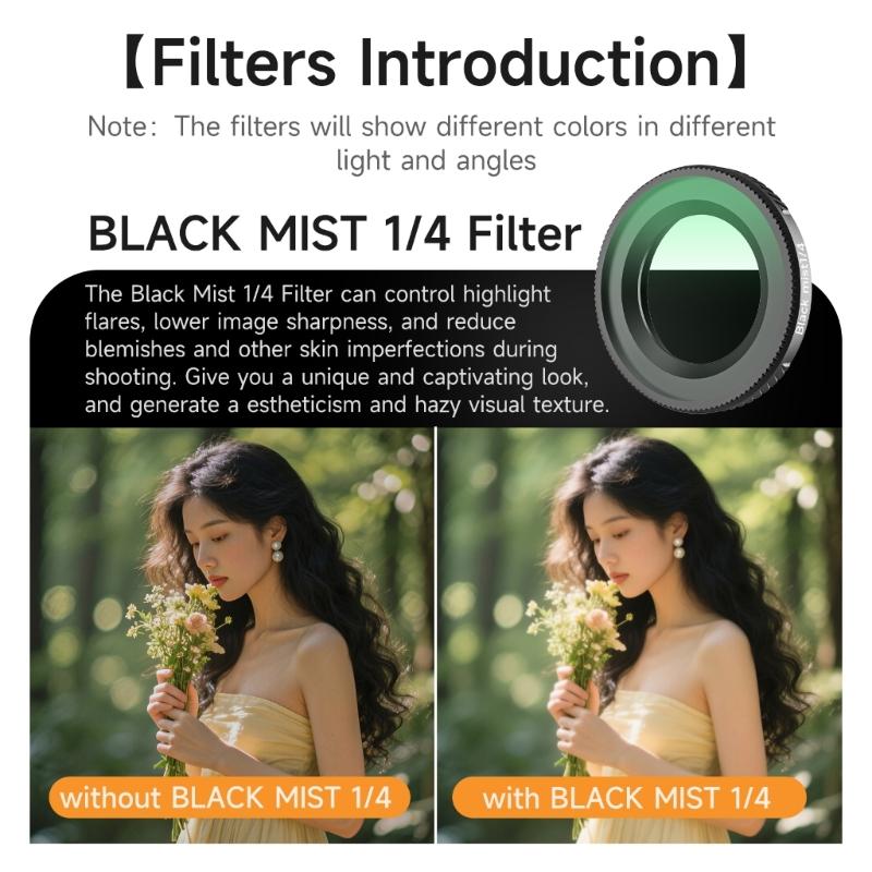 Objektivfilter für dediziertes Modell Handkamera Mehrfach vergütet NDPL/ND//1/4 Black Mist Polarisator Objektivzubehör