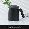 Ceramic Tea Brewing Mug with Wooden Handle, Lid, and Filter - Large Capacity Office Souvenir Cup