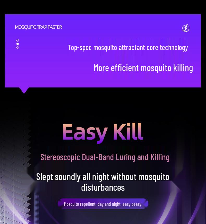 Wall-Mounted 3-in-1 Purple Light Electric Mosquito Swatter: Handheld, Electric Shock, Insect Attracting Killer Lamp