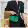 Wolkenplissierte Kunstleder-Schultertasche für Damen im Vintage-Stil, Crossbody, quadratische Geldbörse