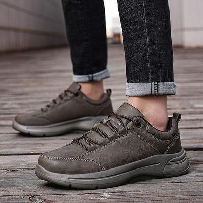 Waterproof Men's Chunky Sneakers Autumn and Winter Casual Shoes For Men Lace Up Lightweight and Soft Sport Walking Shoes