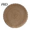 Textured Dining Mat 12 Inch Round Placemats, Polyester Woven Braided Place Mats, Heat Resistant Placemat Washable Circle Table Mats for Kitchen