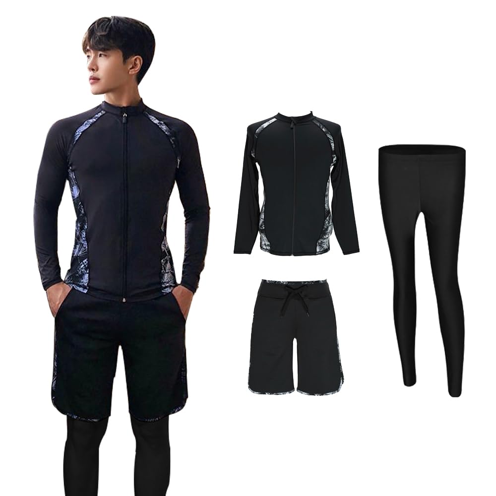 

Рашгард Купальник С длинным рукавом Леггинсы Шорты для серфинга Фитнес Купальник Комплект верх и низ Комплект Мужской Защита от УФ-лучей Большой размер Амфибийный Термальный источник Плавание