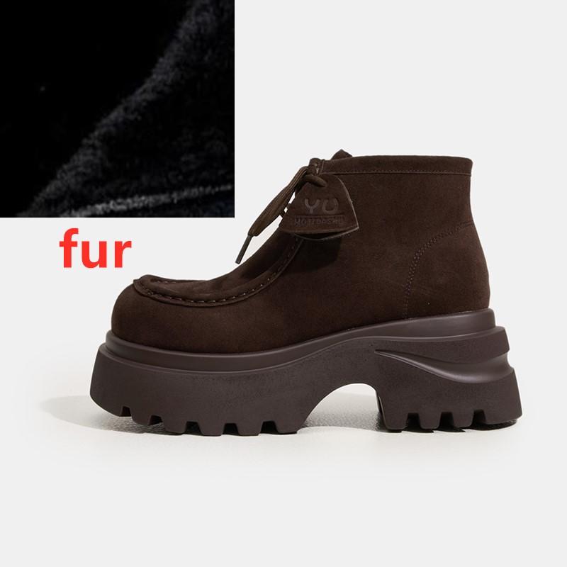 

Fashion AIYUQI Women Casual Shoes Genuine Leather 2025 Autumn New Platform Ankle Boots Women High Heels Large Size Athletic Boots Woman 43