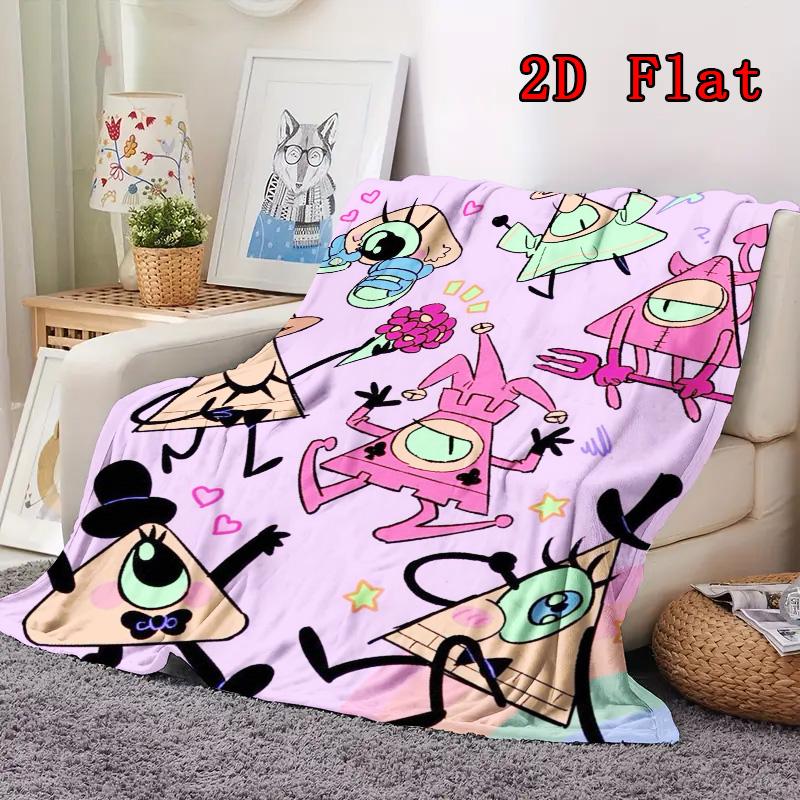Gravity Falls 2D Flat Pattern Flannel Blanket High quality All Seasons Warmth and Comfort Perfect for Christmas Gifts.MMT0918298