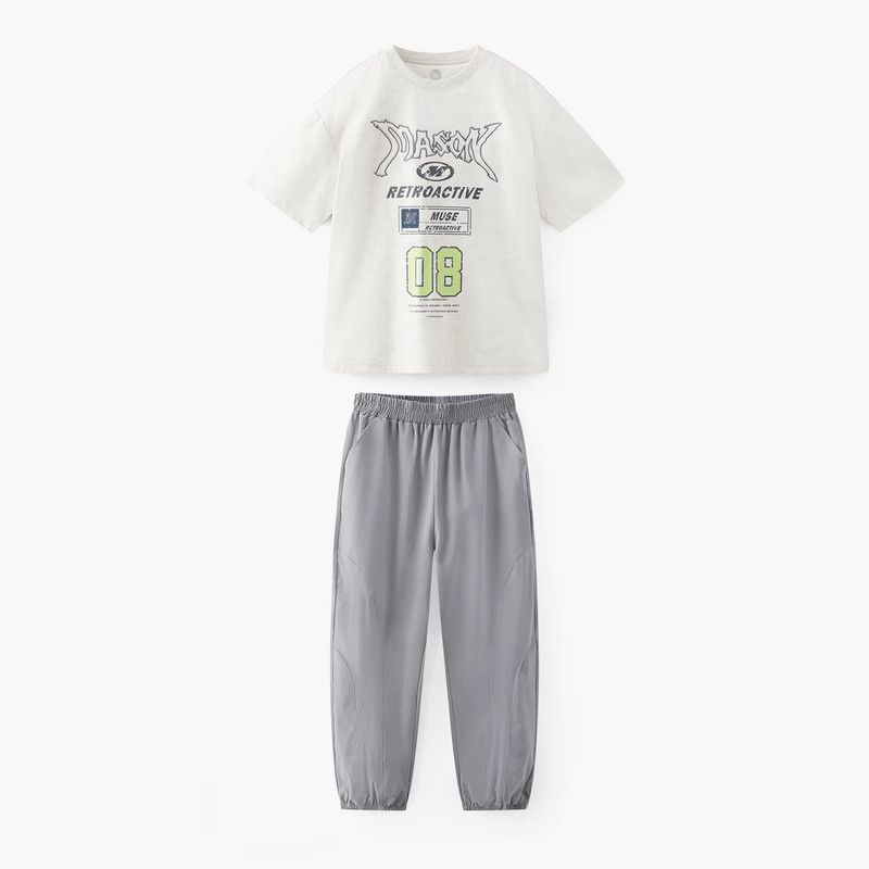 Mqd Kidsren's Clothing Kidsren's Short-Sleeved T-Shirt Summer New Clothes Boys' T-Shirts Baby Tops Round Neck Bottoming Shirts