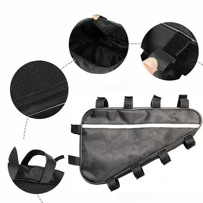 Triangle Bicycle Battery Pack Waterproof Dustproof Large Capacity Road Bike Storage Bag for Outdoor Cycling Trips