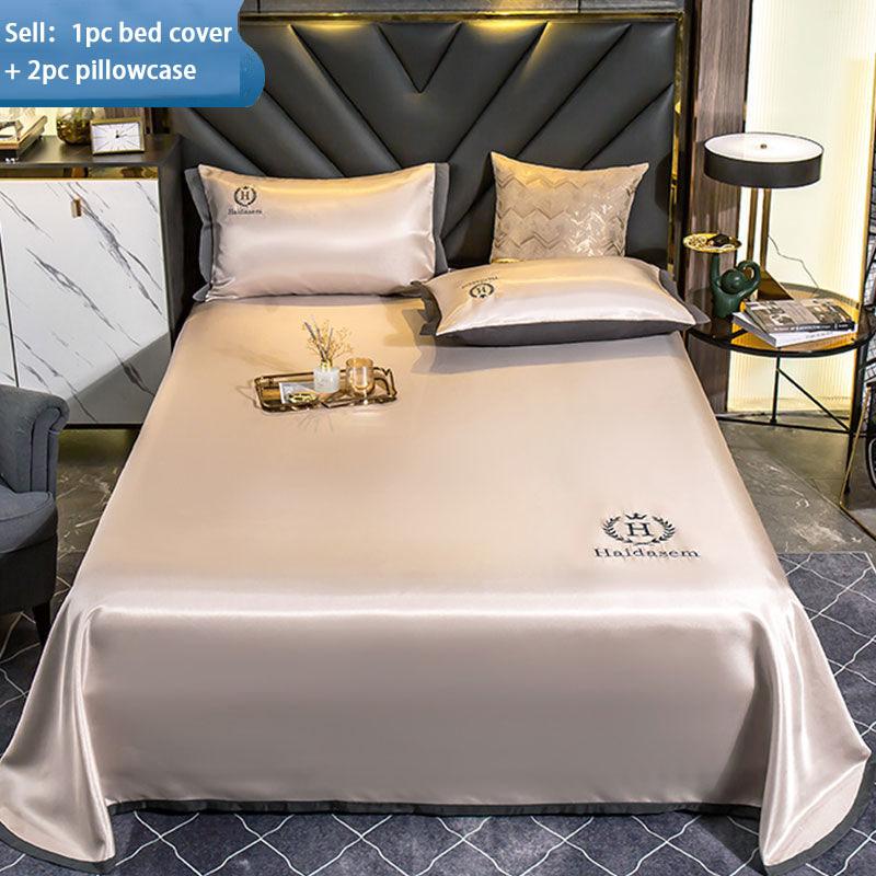 Buy 3pc Sheet and Pillowcase Set Boutique Ice Silk Bed Sheet Soft Cool