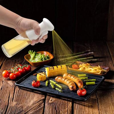 500/300/200ml Plastic Spray Oil Sprayer Bottle with Booster Pump Ultra-fine Oil Mist for Salad Baking BBQ Air Fryer Kitchen Tool
