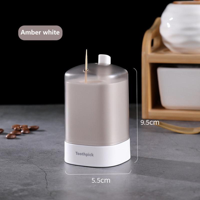 1PC Toothpick Box Detachable Tooth Pick Storage Dispenser Automatic Push-type Toothpick Holder Box