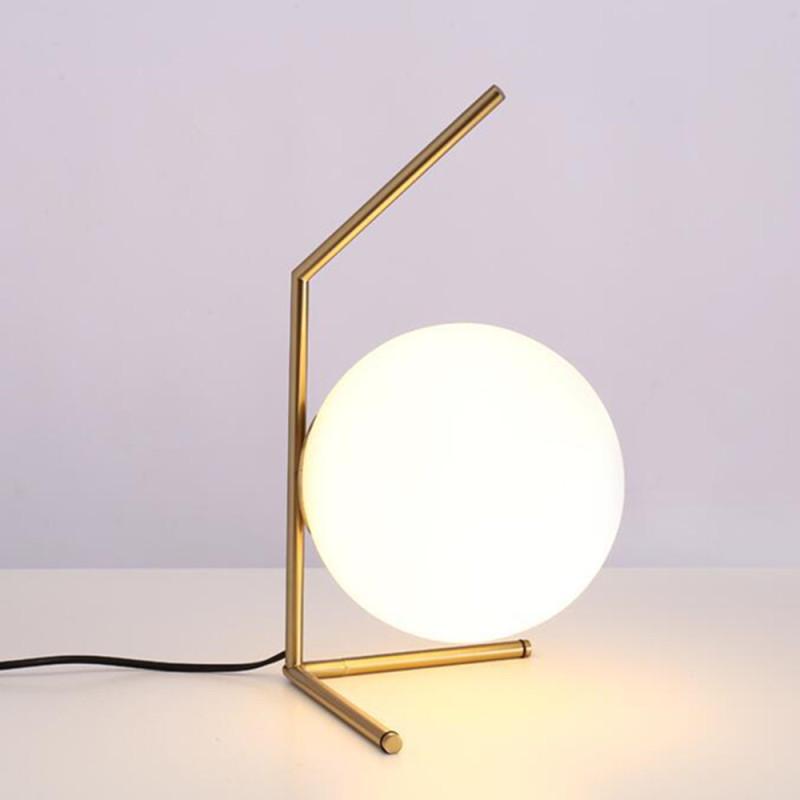 LED-Tischlampe, runde Glaskugel, Augenpflege, Heimdekoration, europäische Verordnung