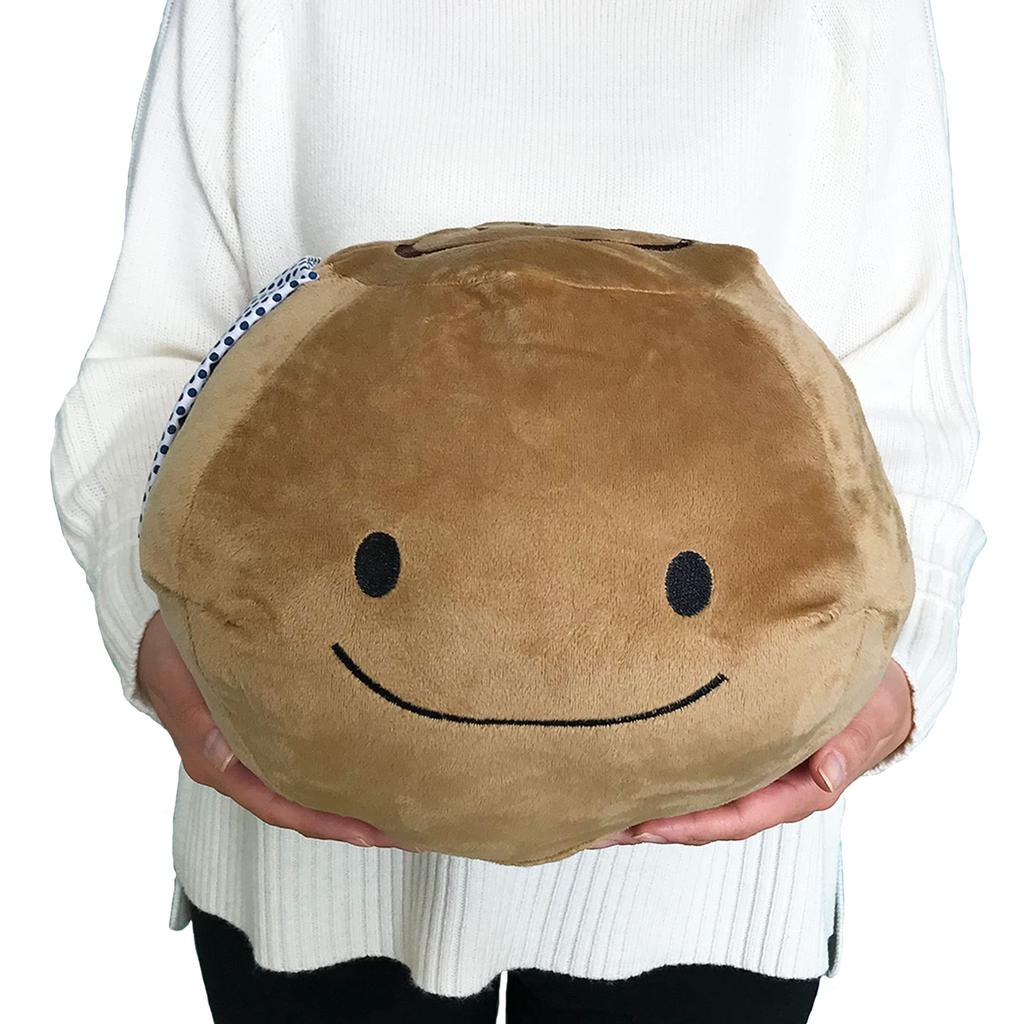 Stuffed Animal Mascot, Cute, Fluffy, Soft, Cushion, Toy, Healing, Gift, Ornament (Onsen Manju, brownL Size)