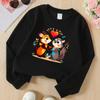 Kids Crewneck Sweatshirt, Cute Foxes Holding Heart Print, Soft Casual Pullover for Fall Winter