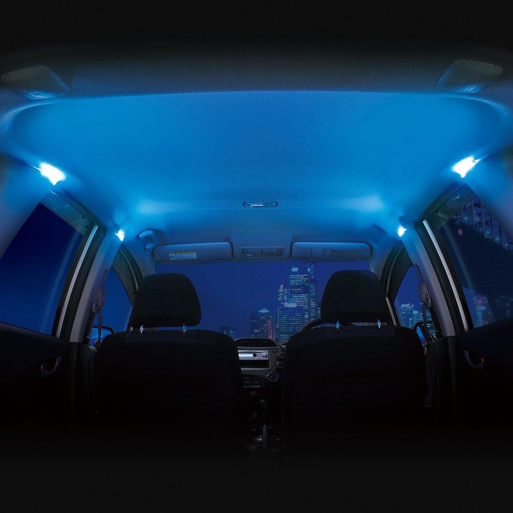 Seiwa Car Interior Illumination, Freestyle LED 4-LED, 10cm, Blue, F221