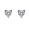 925 Silver Jewelry Set With Heart-Shaped Pendant Necklace, Earrings And Rings, Elegant Jewelry Accessories For Women