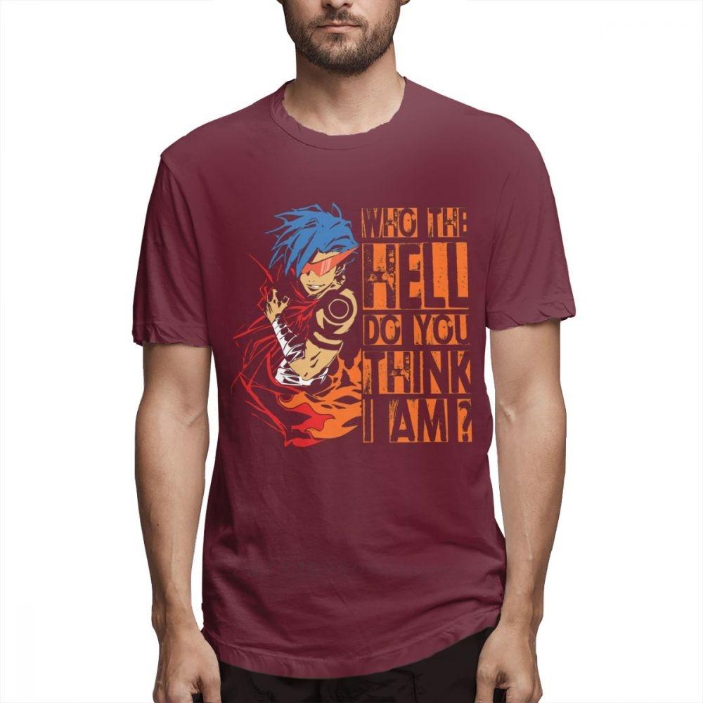 

Cool Design Tshirt Anime Gurren Lagann Kamina T Shirt For Man 3D Print Tee Shirt Round Collar Tshirt Wholesale S
