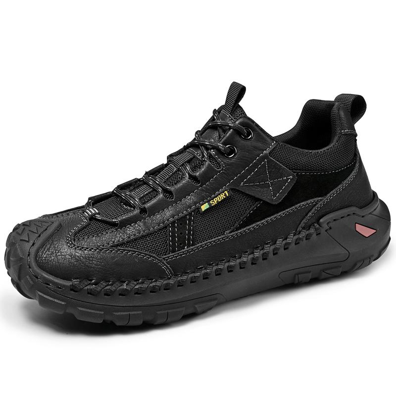 

Genuine Leather Men s Casual Shoes Versatile Male Sports Shoes Leisure Soft Soles Sneakers Outdoor Men Treking Footwear Trainers 46