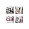 4 Pack Christmas Throw Covers, Cushion Pillowcases for Sofa Couch Home Decor