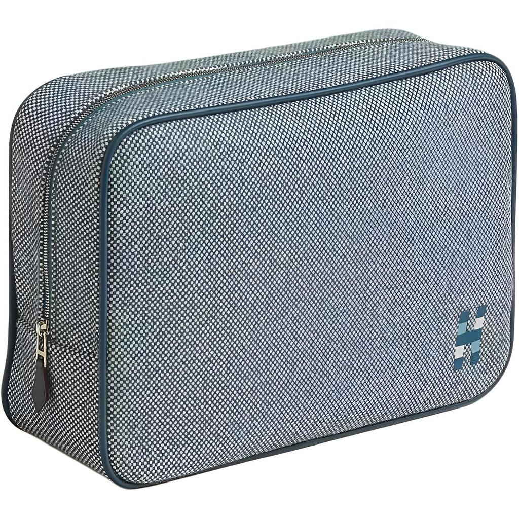 Hermes H Knight Chapter 28 Silver Buckle Merino Wool Travel Storage Bag Large Unisex bags Navy-Blue H103977MV04