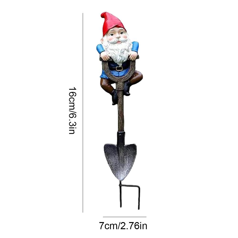 Creative Frog Rabbit Turtle Gnome Shovel Outdoor Garden Bonsai Craft Decorations Resin for Yard Lawn Patio Outside Backyard