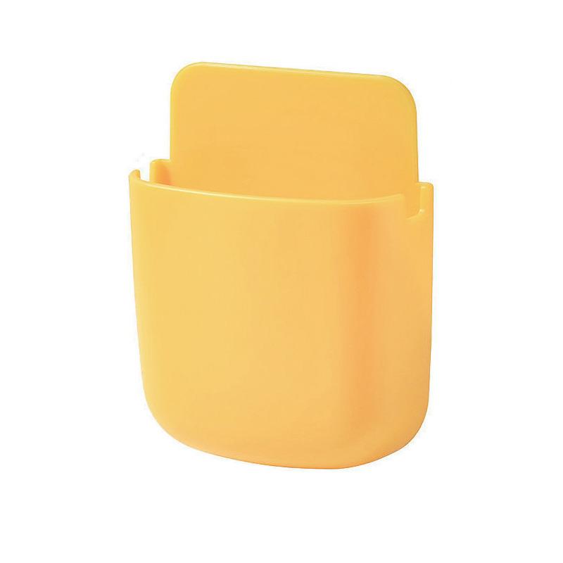 

Настенный ящик для хранения, держатель для зарядки мобильного телефона, подставка, органайзер для пульта дистанционного управления, чехол для кондиционера, телевизора жёлтый