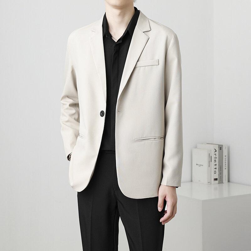 2025 Men British Style Slim Fit Suit Jacket Men Korean Business Formal Suit Male Wedding Dress Jacket Man Lightweight Coats