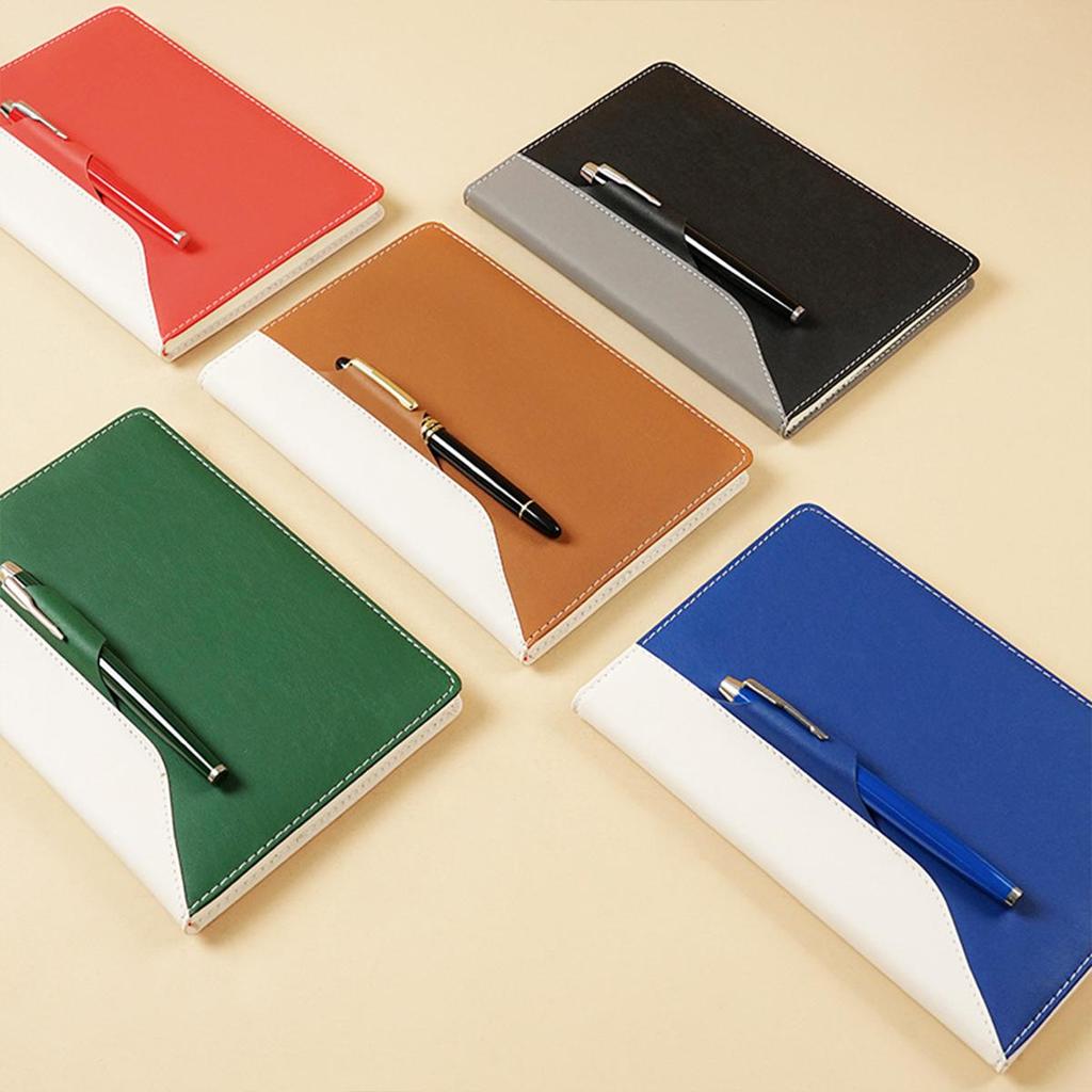 (Logo engraving possible) A5 leather student notebook, diary, work notebook, business meeting record book, subject notes, handbook