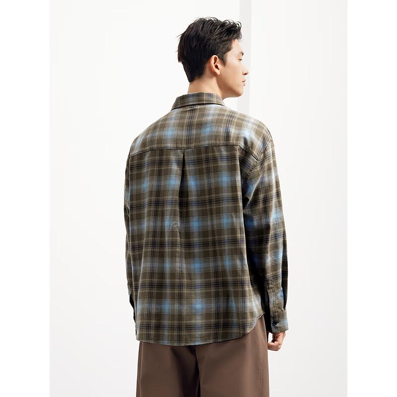Veste chemise à carreaux manches longues pour homme GXG