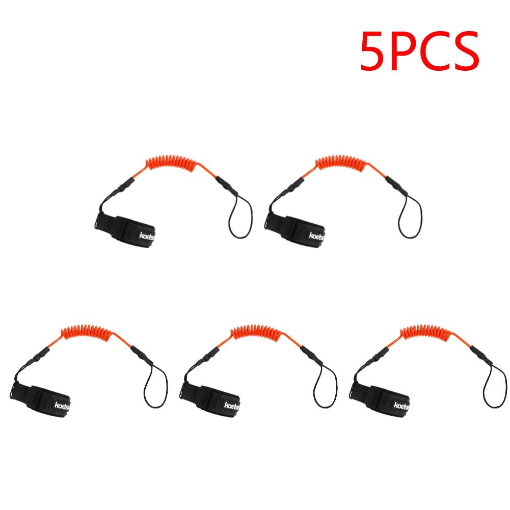Coiled Bodyboarding Leash TPU Material Strong Cord Stand UP Paddle Board Leg Rope Stretchable for Fishing Tools Rods Strap