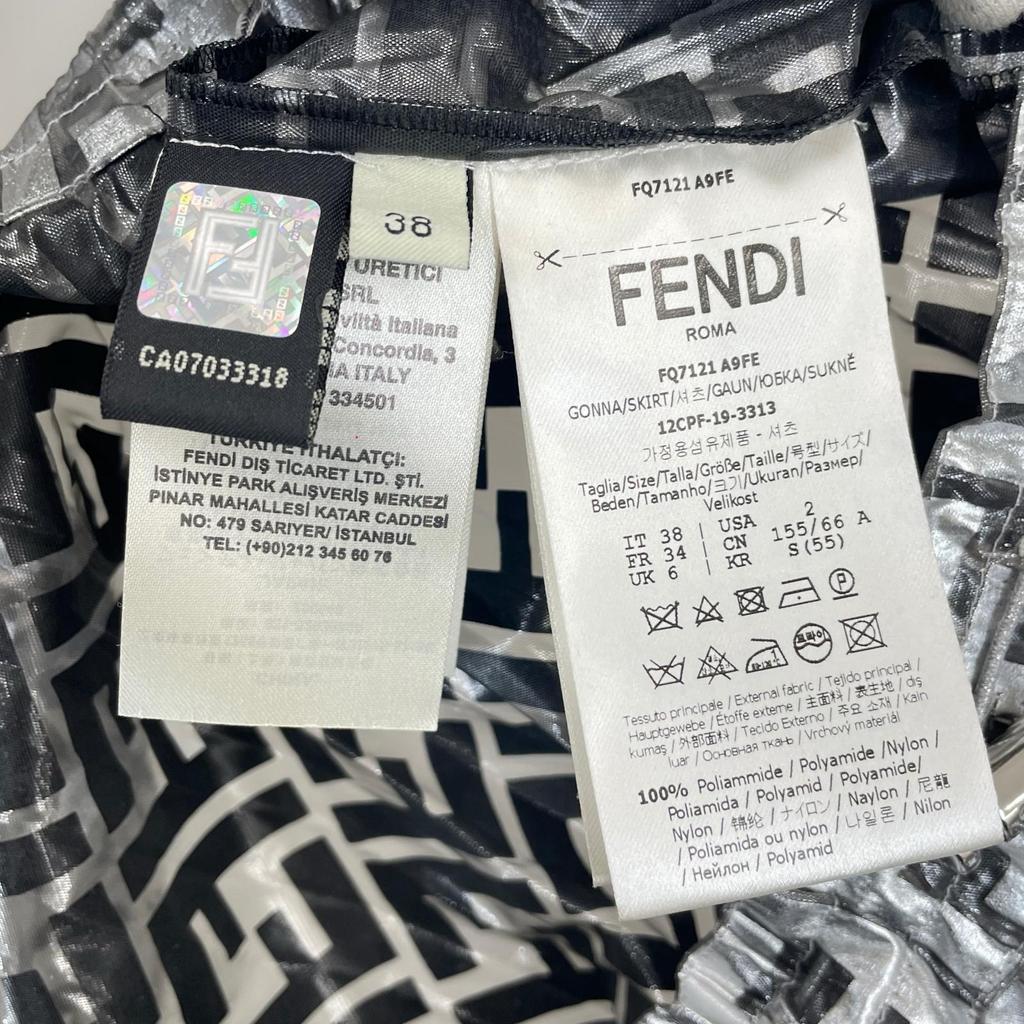 Fendi Nicki Minaj Long Skirt Silver Women 38 Used