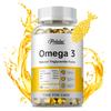 Natural Omega-3 Fish Oil Softgels, EPA and DHA Extracts, All-Natural, Suitable for Adults