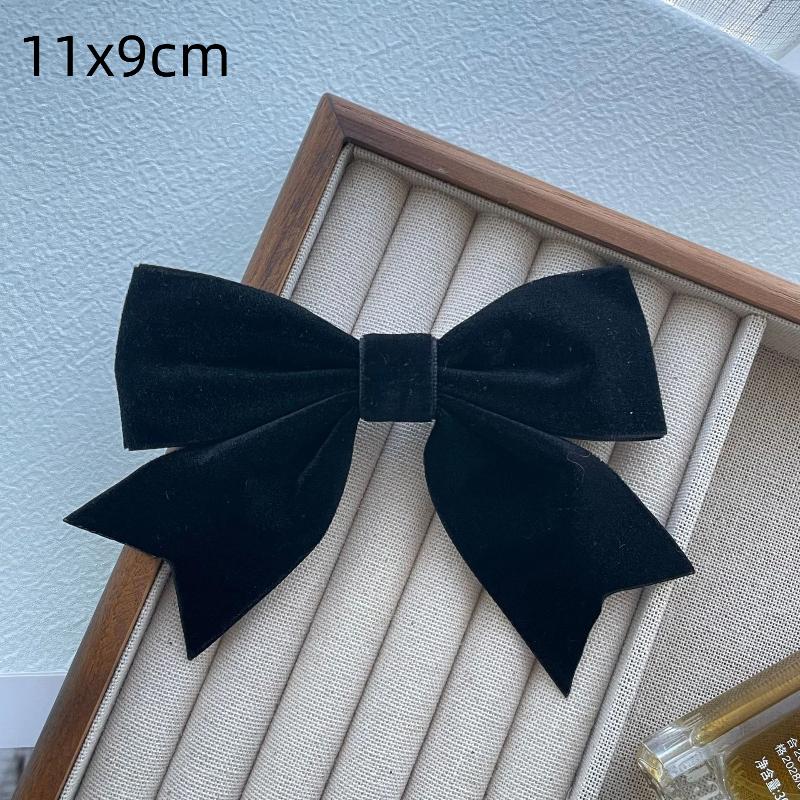 Black Bow Brooch With Ribbon And Safety Pin Simple Corsage Women'S Clothing Accessories  Jewelry