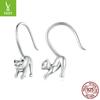 Cross-Border Cute Pet Cute Kitten Stud Earrings Female Animal S925 Sterling Silver Earrings