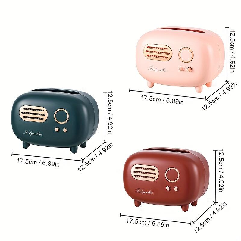 1pc Vintage Radio Tissue Box - Retro Plastic Dispenser for Home Decor Bedroom Bathroom | Valentine's Gift School Supplies